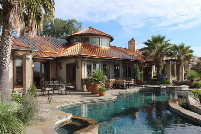 San Diego home with copper roof
